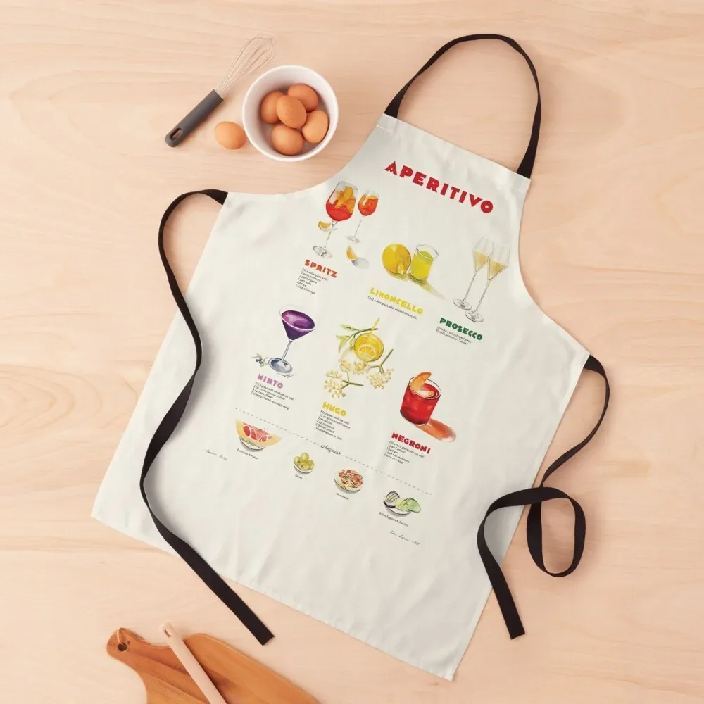 Aperitivo Recipe Art Apron home women Kitchen Things Apron