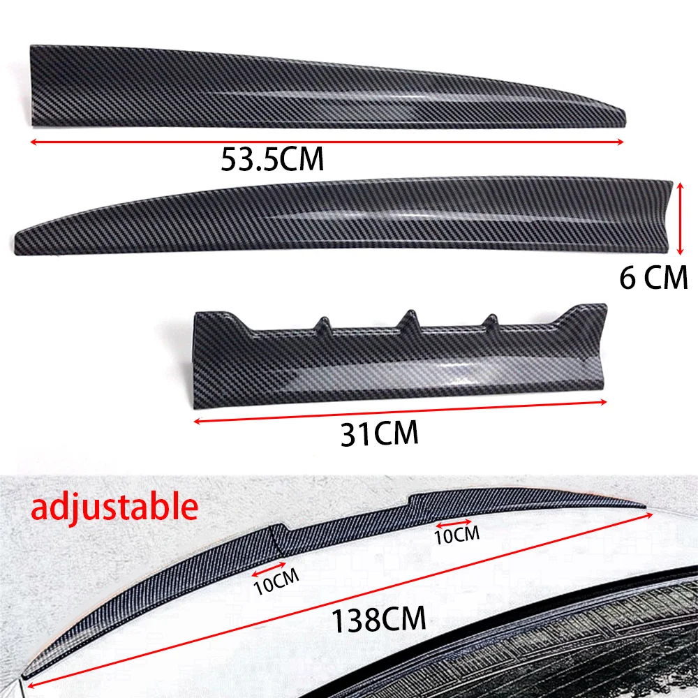 자동차 범용 지붕 스포일러 테일 스포일러 트렁크 윙 테슬라 모델 3 Y BMW E92 E60 E90 G20 F30 For Audi A3 A4 For W204 W211 썸네일 2