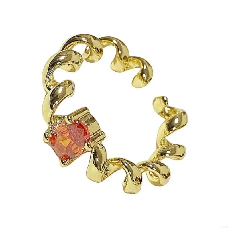  Gold Tone Open Rings with Wheat Designs Portable Ornament for Stylish Women