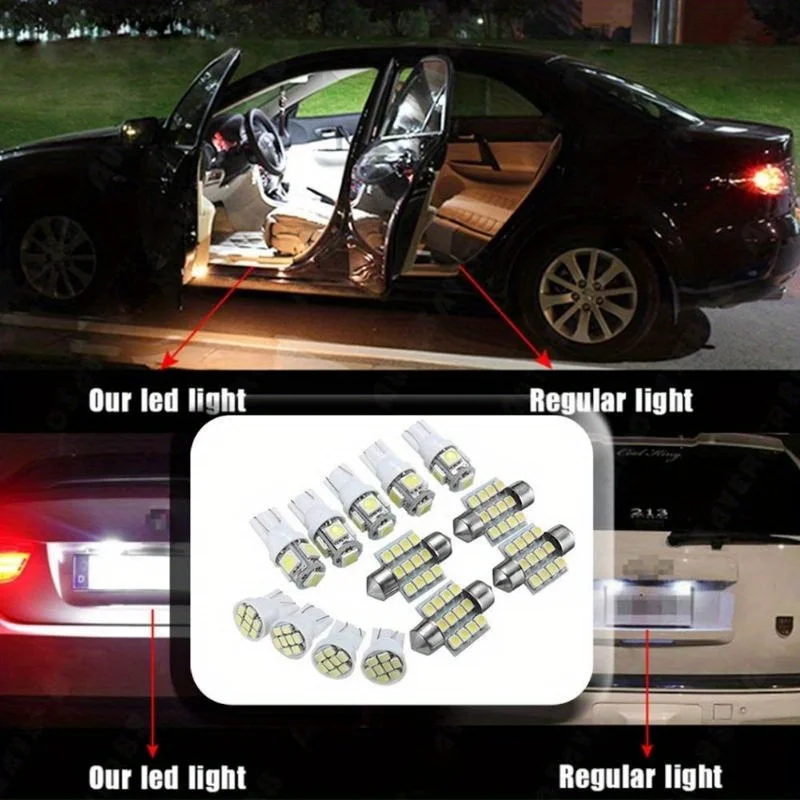 24pcs/Set Automobile LED Combination Light Car Interior Light T10 1156 Width Lamp Double-pointed Reading Light