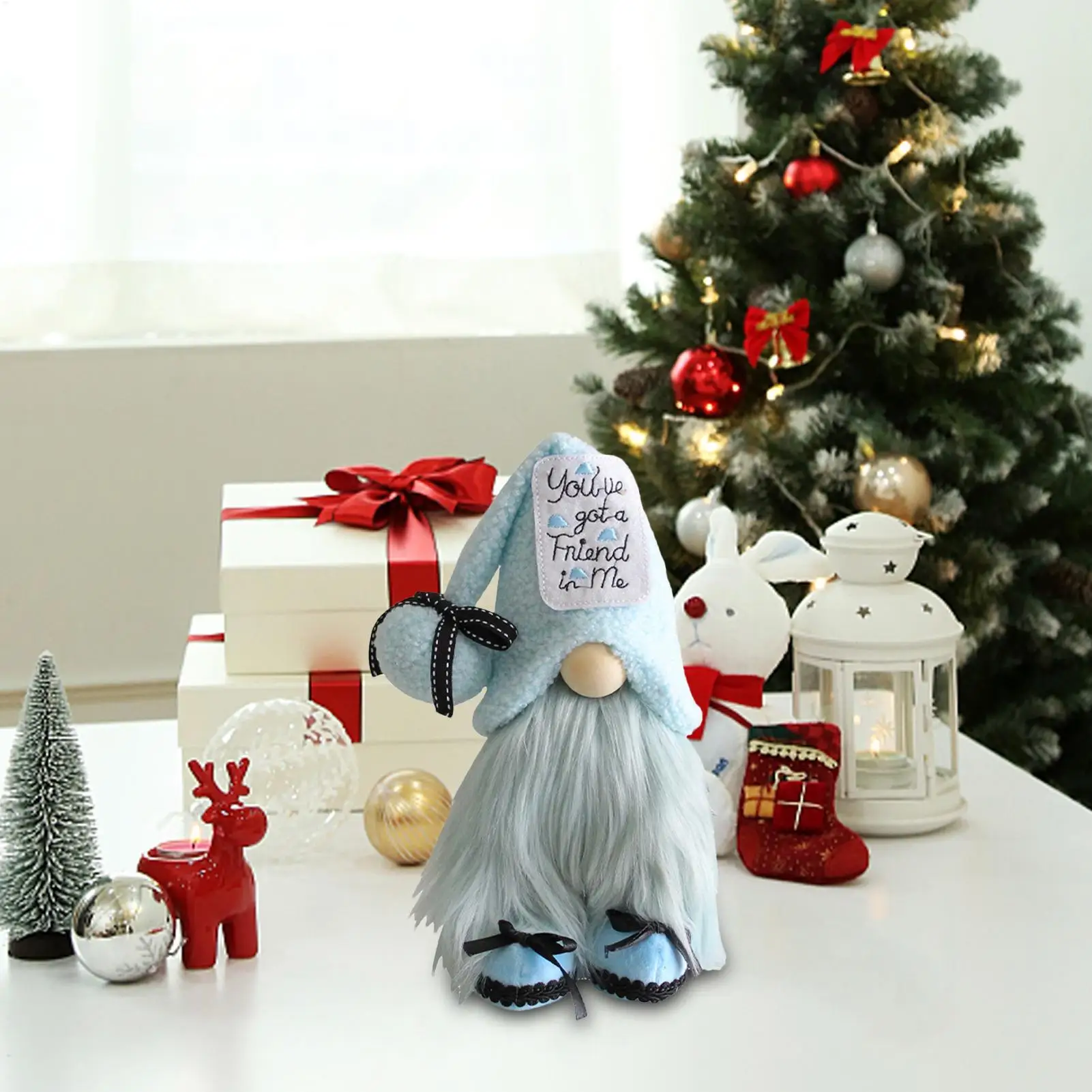 Christmas Gnome Plush 10.6 Inch Soft Tomte Swedish Holiday Decoration Stuffed Christmas Doll For Kid Boys Girls Adult Bedroom