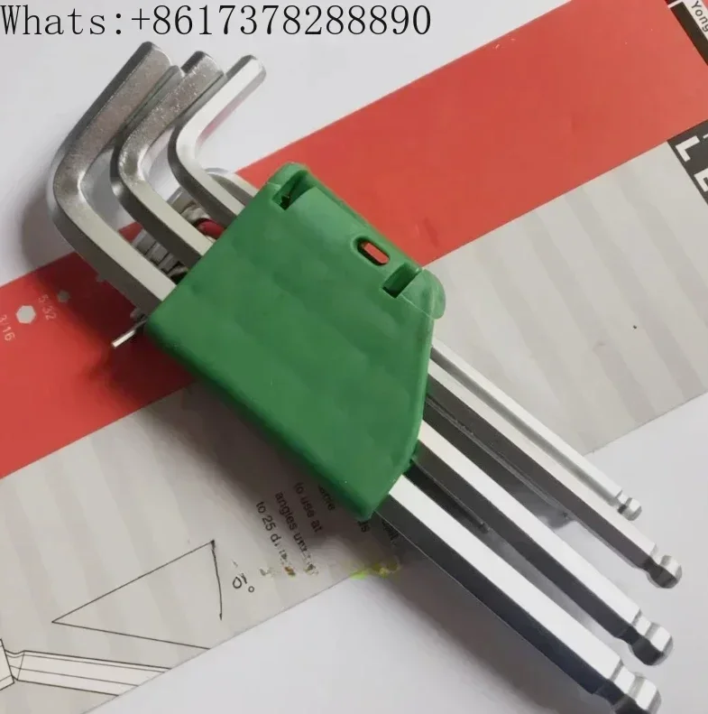 9 pz/set Imperiale Chiave Esagonale Pollici 1/16 5/64 3/32 1/8 5/32 3/16 1/4 5/16 3/8 Chiave a brugola