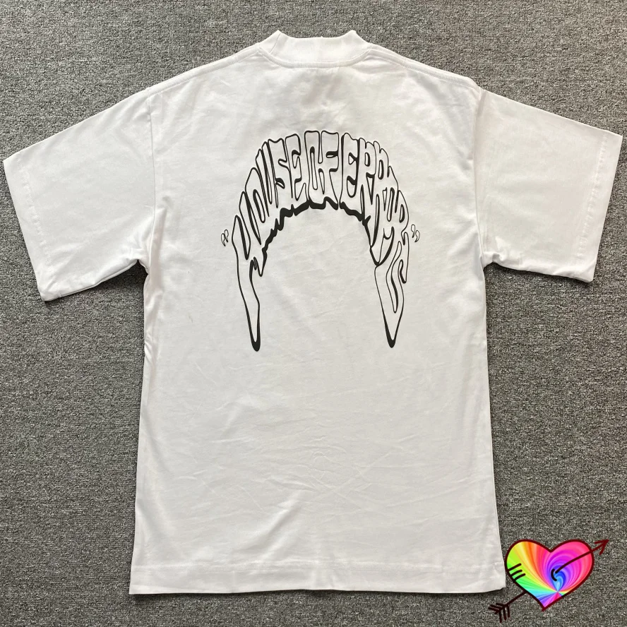 2024ss House Of Errors Arch Logo T-shirt Men Women Double Print House Of Errors Tee Slightly Loose Short Sleeve White Tops