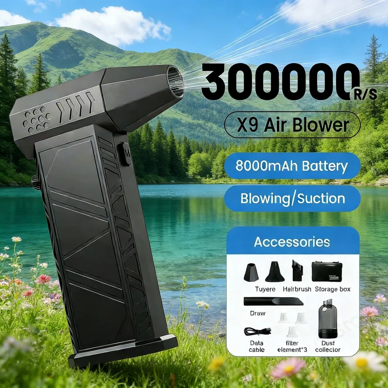 

Бесщеточный турбовентилятор X9 300000 об/мин | Компьютерная клавиатура, средство для удаления пыли в автомобиле и дома