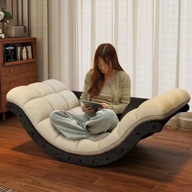 Warming Banana Rocking Chair Simple Lazy Solid Wood Single Sofa 3