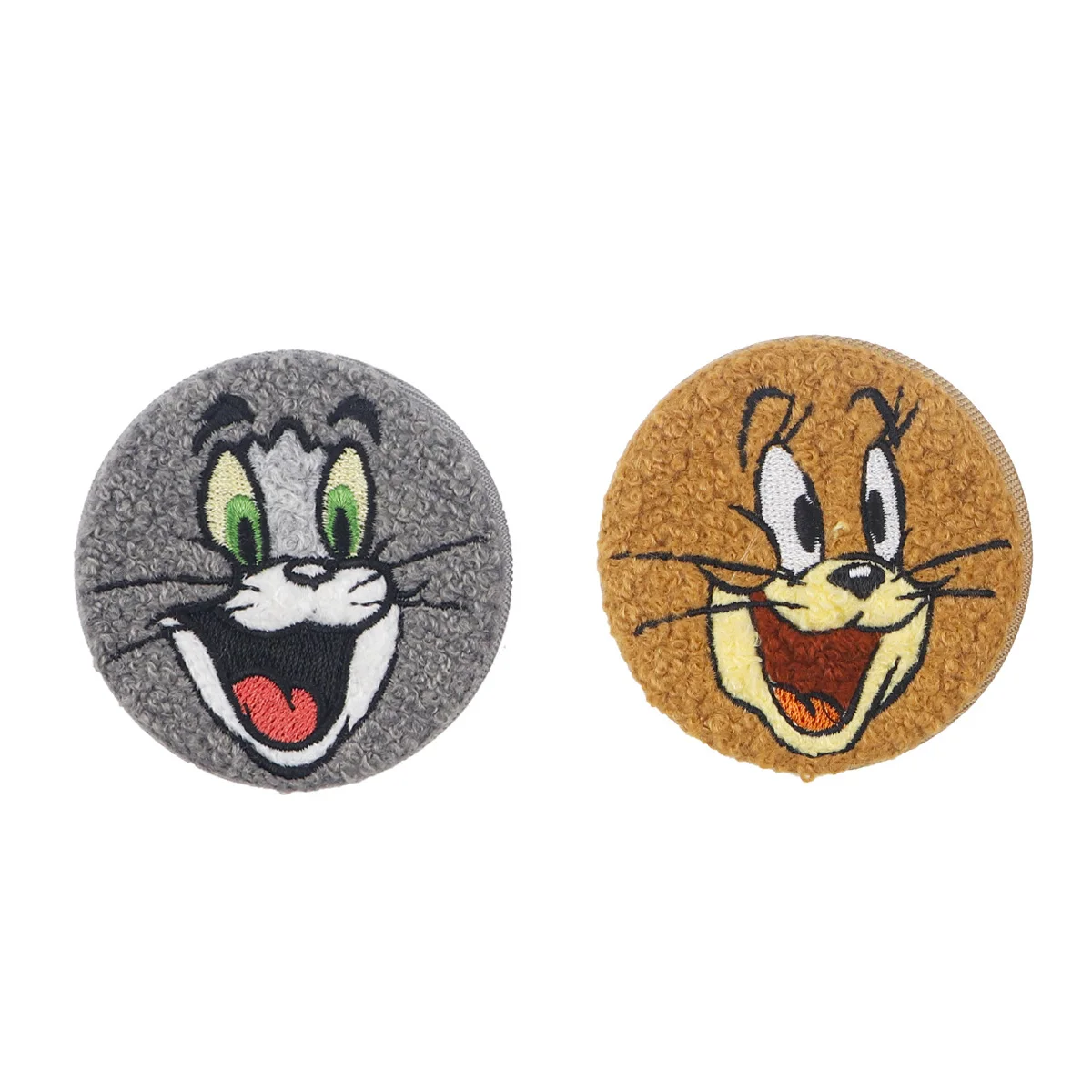 Cat And Mouse Tinplate Pin Button Brooch Kawaii Cartoon Towel Embroidery Badges Lapel Clothes Backpack Jewelry Girls Gifts