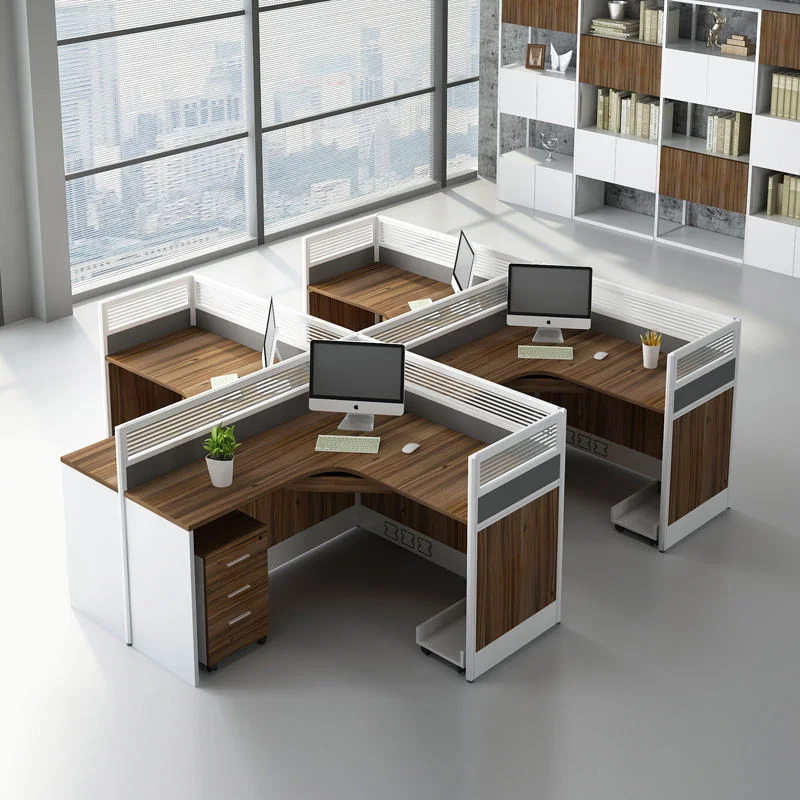 ~* Hot Selling Modern Simple Wooden Melamine Office Desk Workstation Staff Desk Computer Desk Office Cubicle