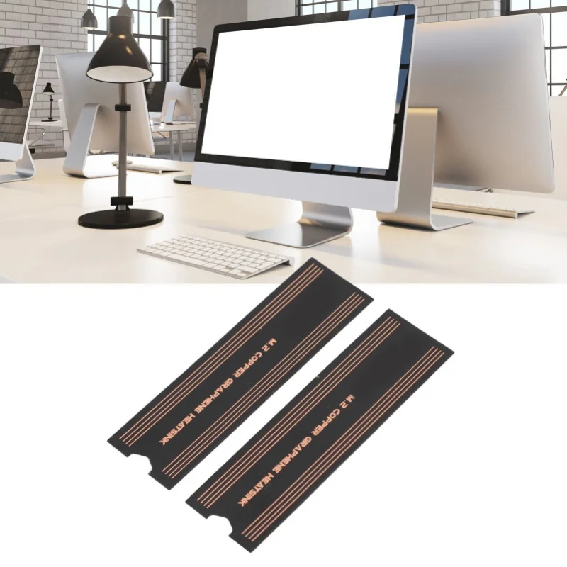 2pcs M.2 SSD Graphene Heatsink Dual Layer Professional NVMe Copper Graphene Heatsink For Laptop view 3