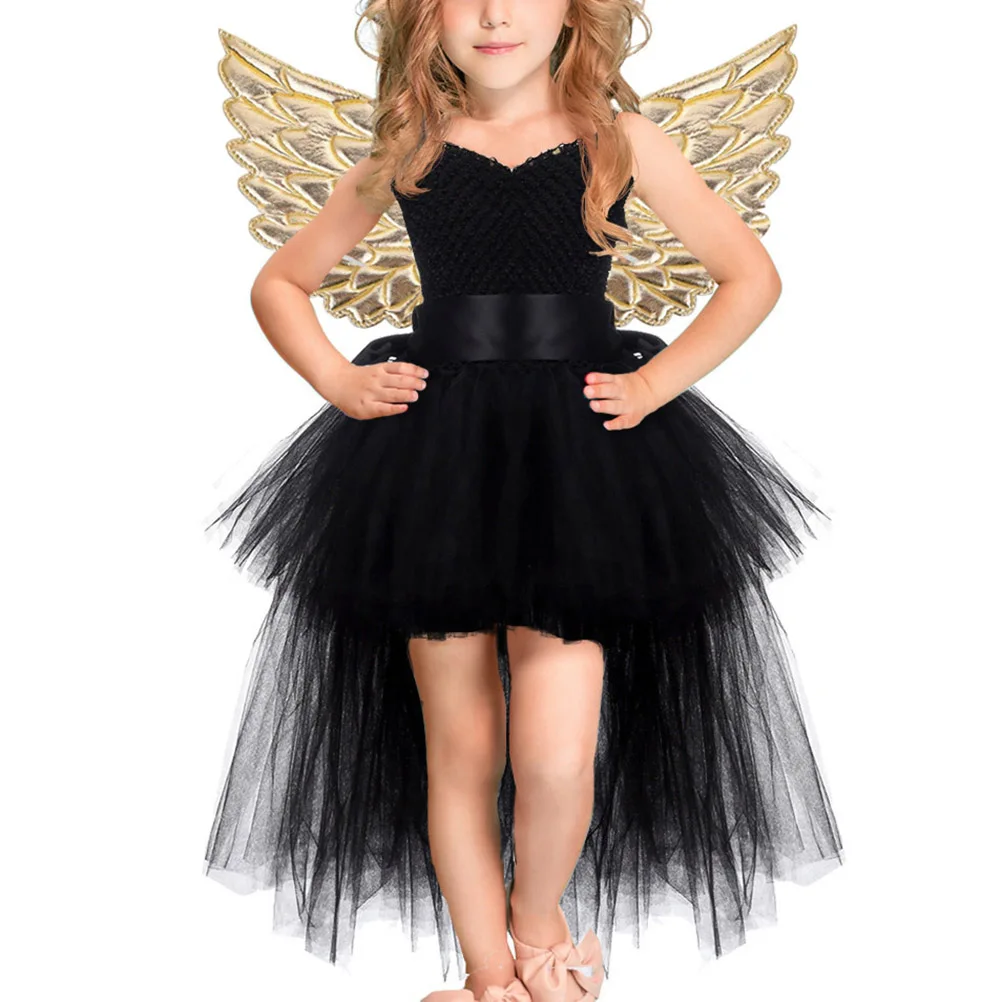 Costume d'halloween robe en Tulle jupe Tutu en maille fée maille Tutu sans manches robe de soirée confortable filles