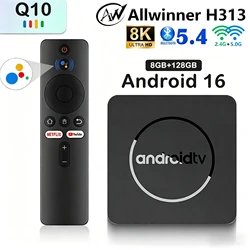 Android16 TV Box Q10 Allwinner H313 Supports 2.4G&5G Dual Wifi 8K 64G 128G Rom Set Top Box Media Player TV Box Voice Set Top Box