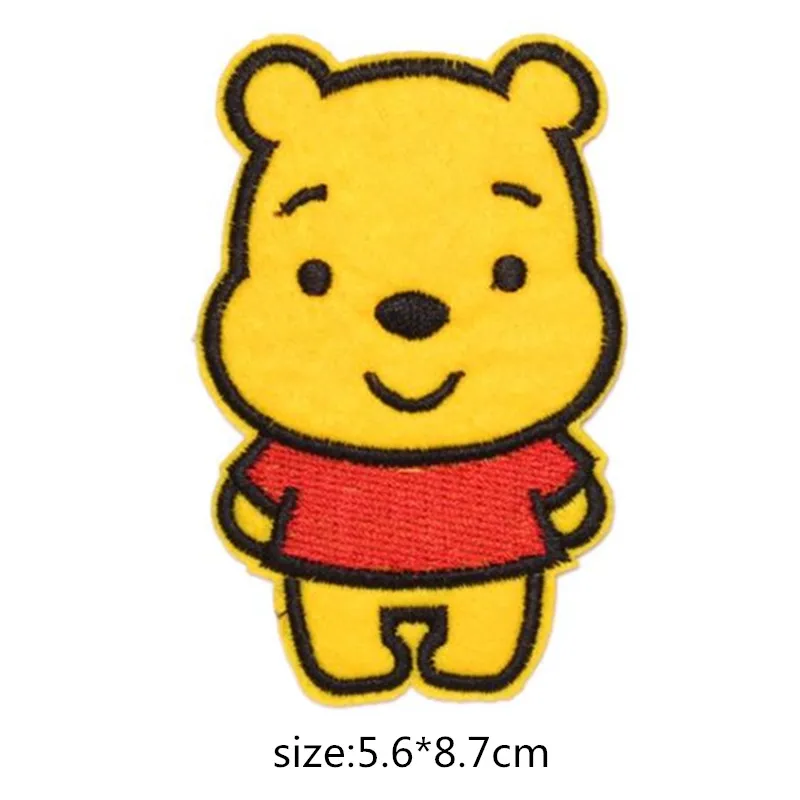 Cartoon Winnie the Pooh Patch Embroidered Iron on Lovely Embroidered Cloth Patches  DIY Garment Decoration Cloth