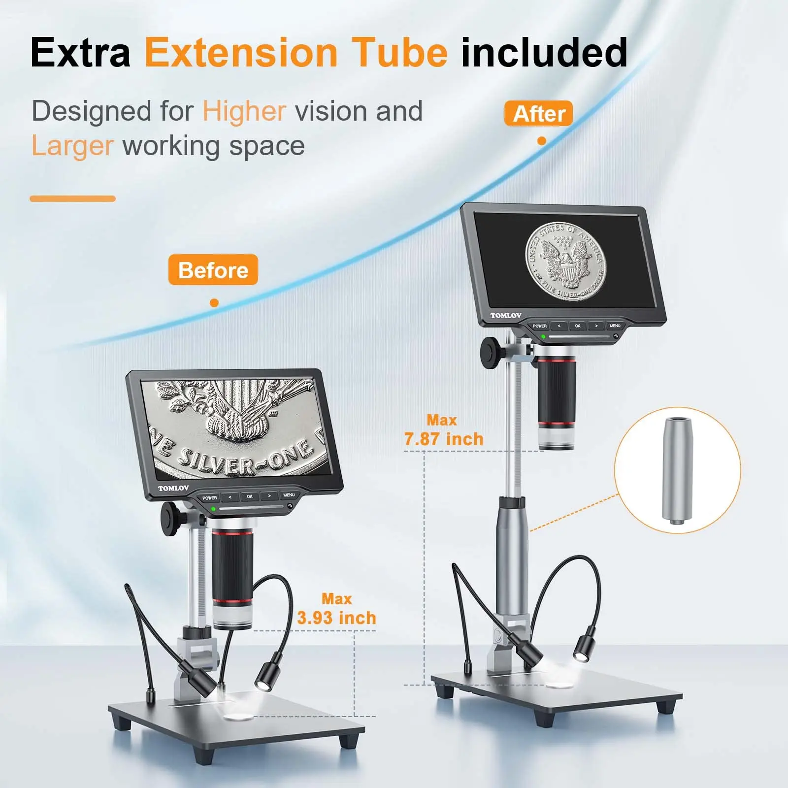 TOMLOV Digital HDMI USB Microscope 7\