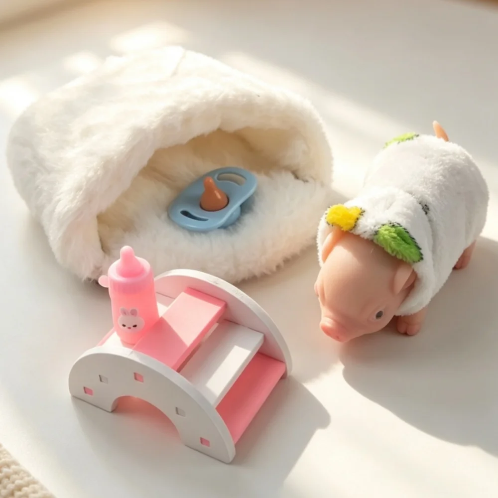 Cute realistic reborn pig doll Safe silicone Can take a shower children's companion toys Suitable birthday gifts for children