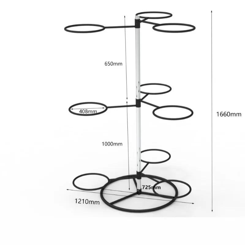 

Removable shelf for yoga balls, gym ball placement, three-dimensional storage rack, display rack