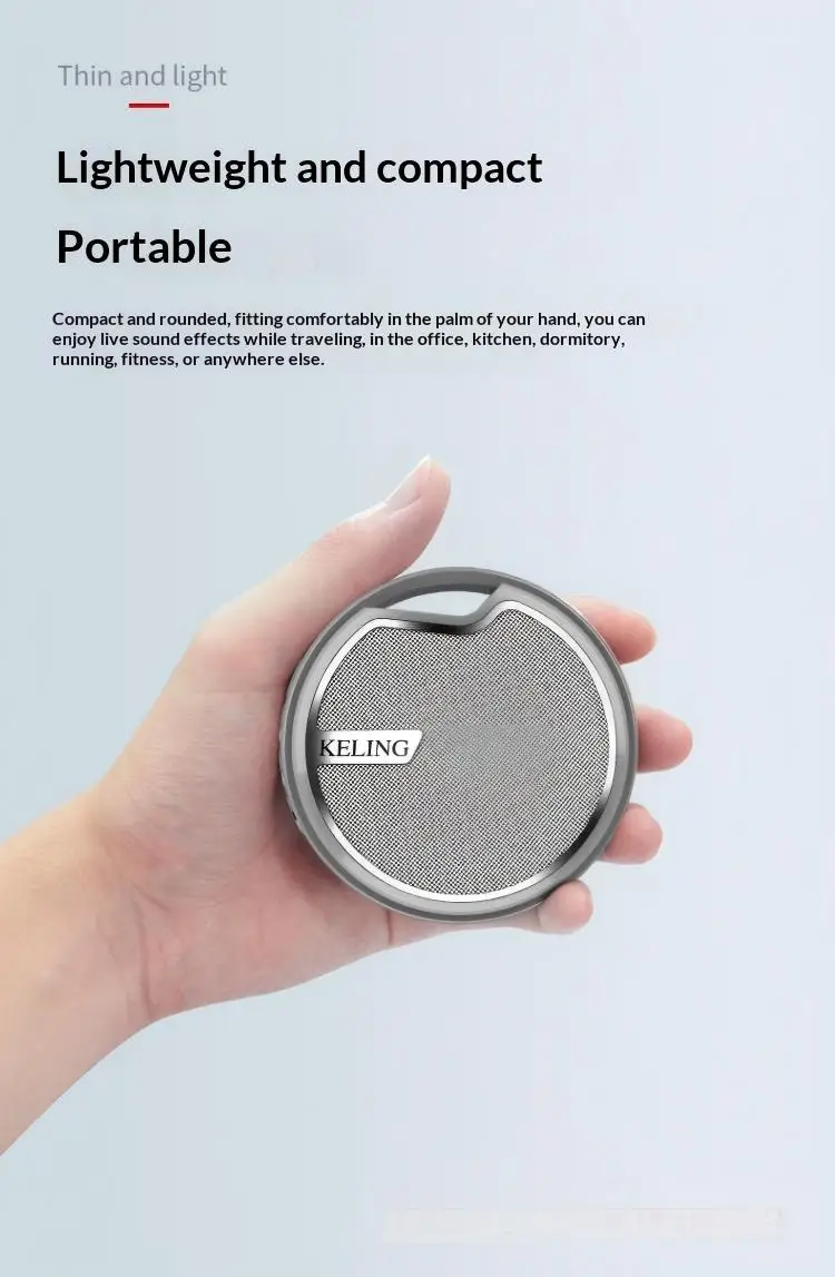 Bluetooth Speaker  Keling A6 Portable Sound Box Music Wireless Mini Subwoofer Column Outdoor Cycling Mini Subwoofer Audio