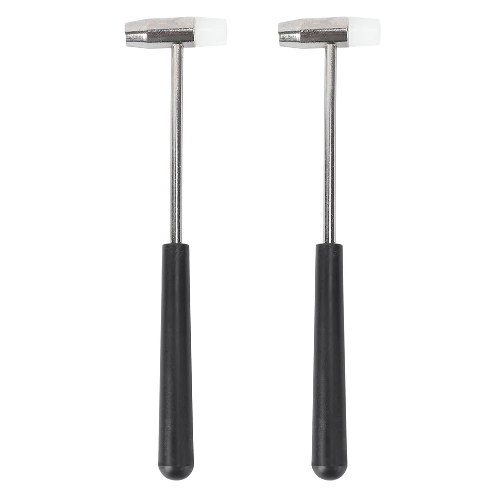

2pcs Mini Strong Metal Head Comfortable Handle For Shops Smooth Surface Repair Tool Watch Dial Part Repair Hammer