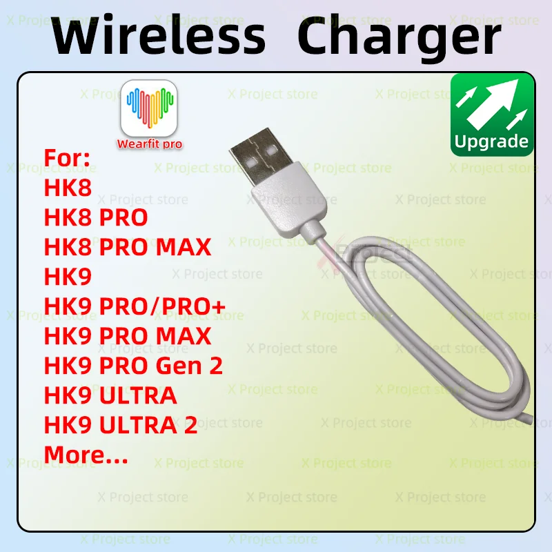 Wireless Charger For Smartwatch HK8 HK9 PRO MAX Charger HK9 PRO+ HK9 Ultra Gen 2 Smart Watch Adapter USB Power Charging cable