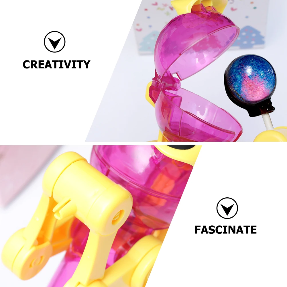 

4pcs Holder Kids Toys Plastic Novelty Holder Novelty Lollipop Robots Eat Toy Creative Creative Lollipop Robot Toys Cartoon