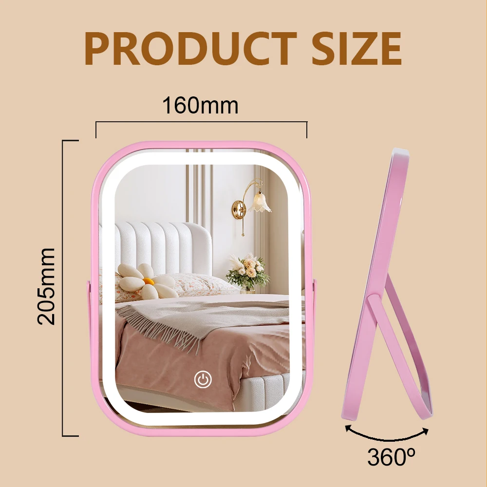 กระจกแต่งหน้าพร้อมไฟ - กระจกแต่งหน้ามีไฟ LED, กระจกแต่งหน้าขนาดใหญ่พร้อมไฟ, หน้าจอสัมผัสพร้อมไฟ 3 สี, ไฟม่า