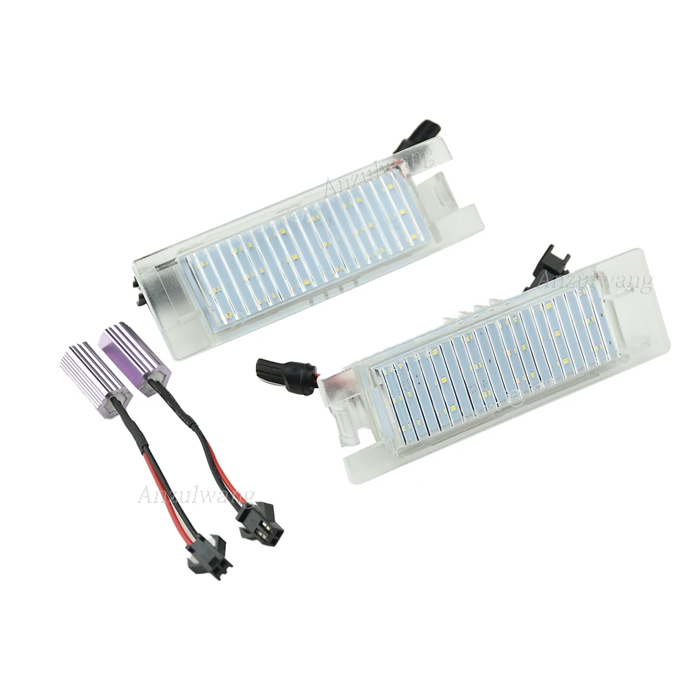 2PCS For Fiat Bravo 07-14 Grande Punto 05-09 Evo Doblo 500L LED License Number Plate Lights Lamp For Alfa Romeo 147 156 159 166