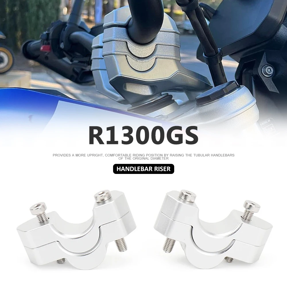 

New Motorcycle Accessories Silver Handlebar Riser Handle Bar Heighten Mounting Kit For BMW R1300GS R 1300 GS R1300 GS r1300gs