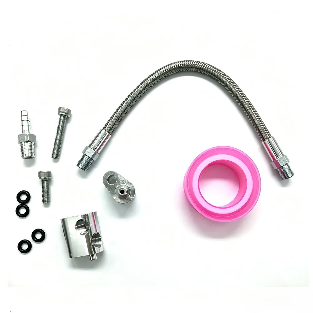 For Engine Cooling System Coolant Steam Vent Hose Aluminum Vent Hose Natural Finish 1 8 NPT Ports Front Or Rear Mount