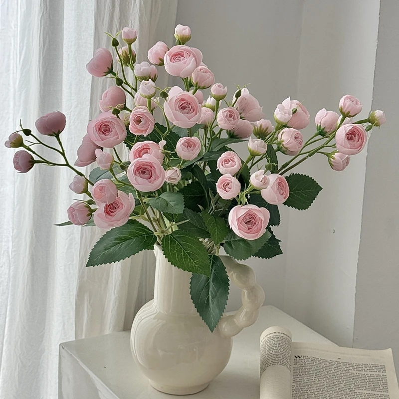 

1Pcs Peony Artificial Flowers Bouquet 12 Heads Fake Flowers for Wedding Table Bridal Bouquet Decoration Home Room DIY Vase Decor
