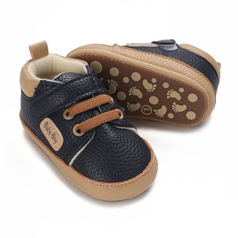 Newborn Baby Shoes Baby Boy Girl Shoes Classic Leather Rubber Sole Anti-slip Toddler shoes First Walkers baby Infant Shoes