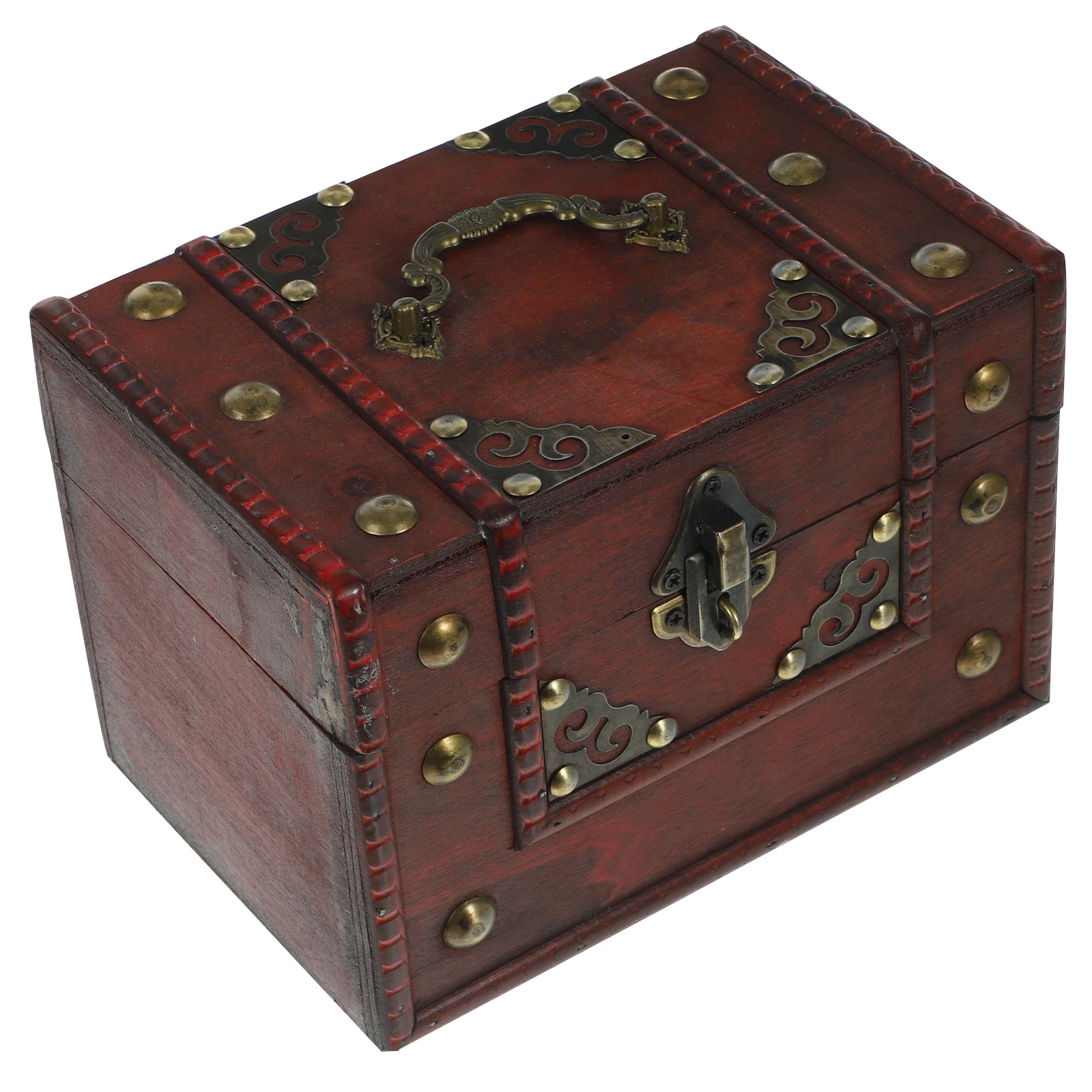 

Retro Wooden Jewelry Box Storage Container for Watches Accessories Trinkets Keys Tarot Photo Props Decorative Home