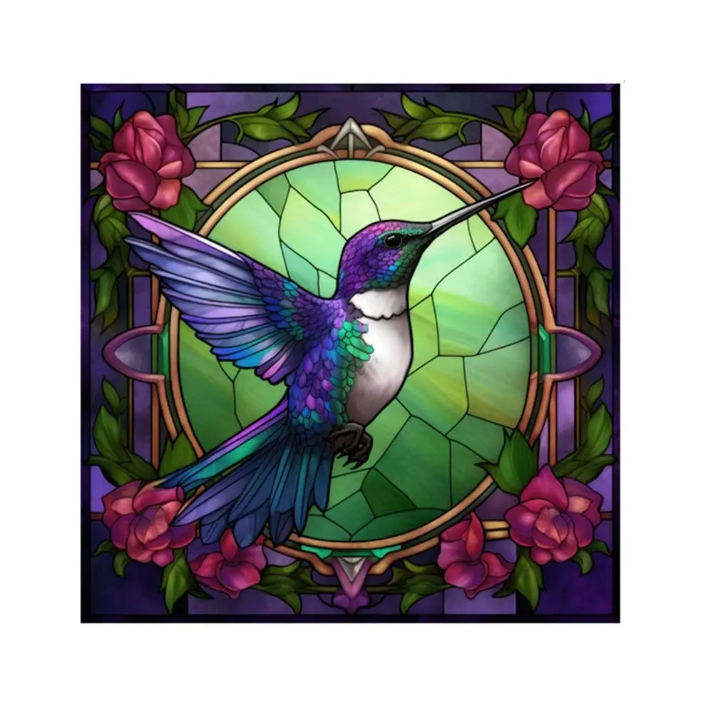 Hummingbird Bee Butterfly Pattern Window Glass Sticker Removable PVC Electrostatic Decal Anti-collision Decorative Film