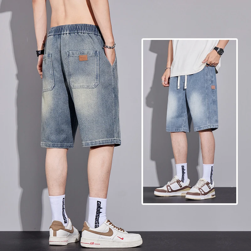 

Pattern Denim Five Point Men's Pants High-end Starry Sky Shorts Summer Thin Casual 2025 New Mid Length
