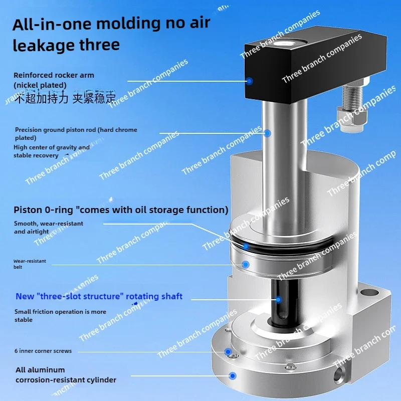 Small Pneumatic Rotary Clamping Cylinder 180 Degree SRC Angle Down Pressure SRC25-32-40x90 Degree L/R