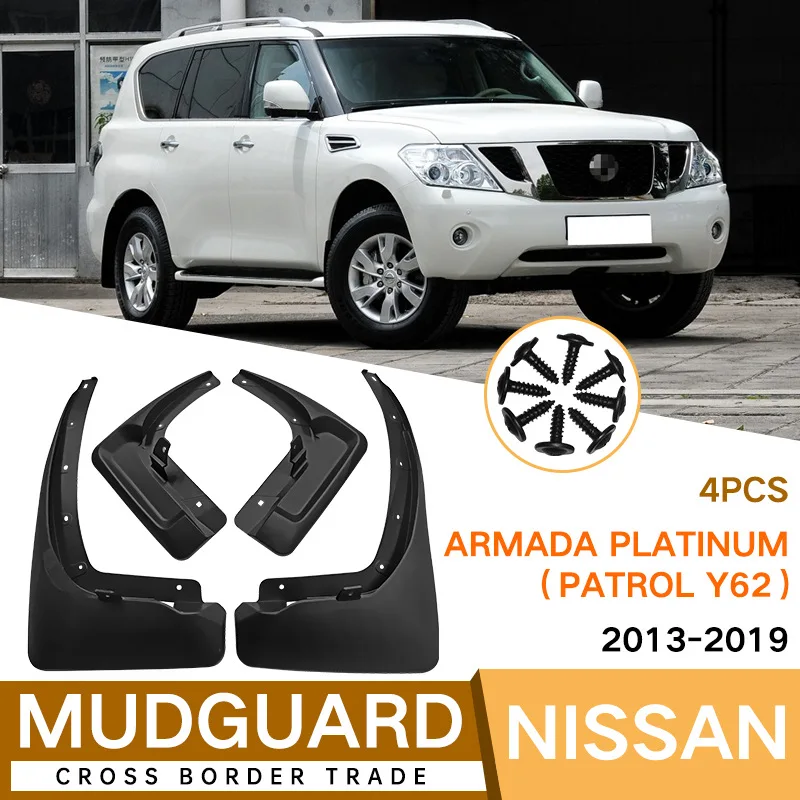 

For Armada Platinum Patrol Y62 2011-2 Car Molded Mud Flaps Splash Guards Mudguards Front Rear Styling Front Rear Car Accessories