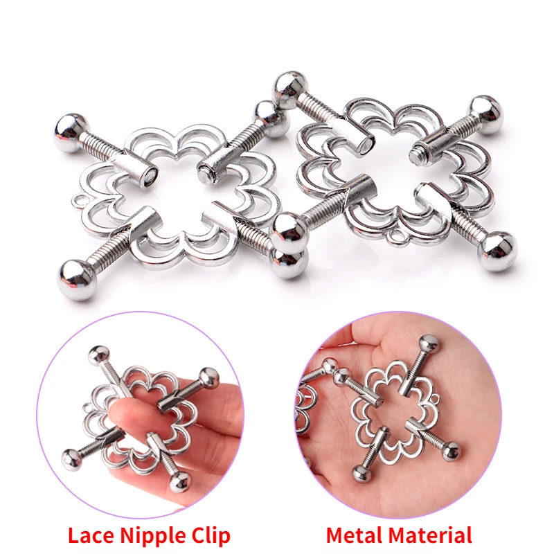 Metal Nipple Clips Stimulator Breast Clamps Bondage Restraints Flirting Teasing BDSM Women Slave Couples Play Sex Toys