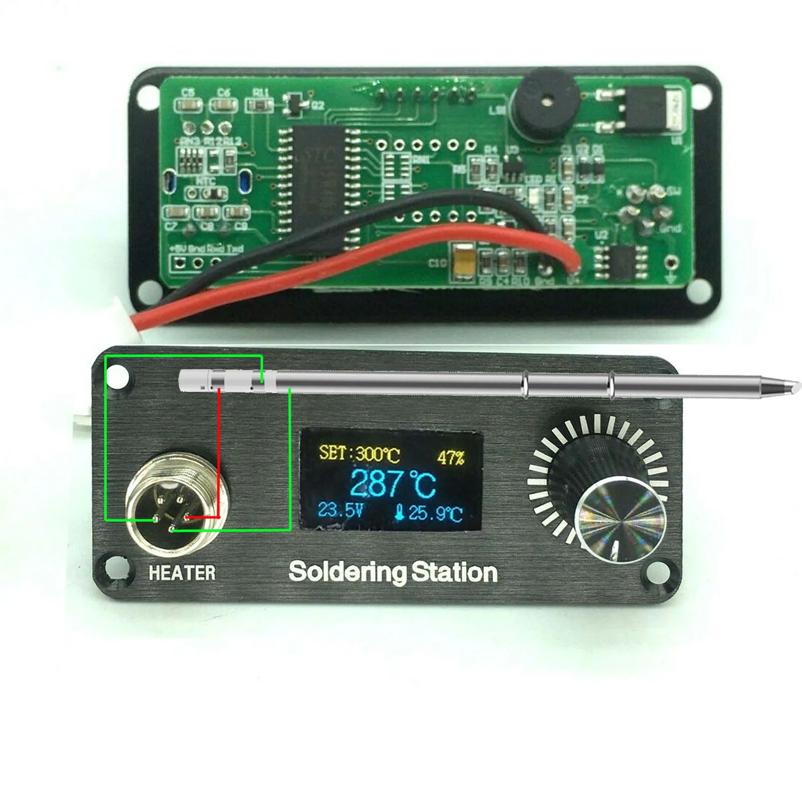 Set T12 Mini Soldeerbout Dc 12-24V 72W Oled Verstelbare Temperatuur Elektrische Lassen Soldeer Tip Station tool Geen Power