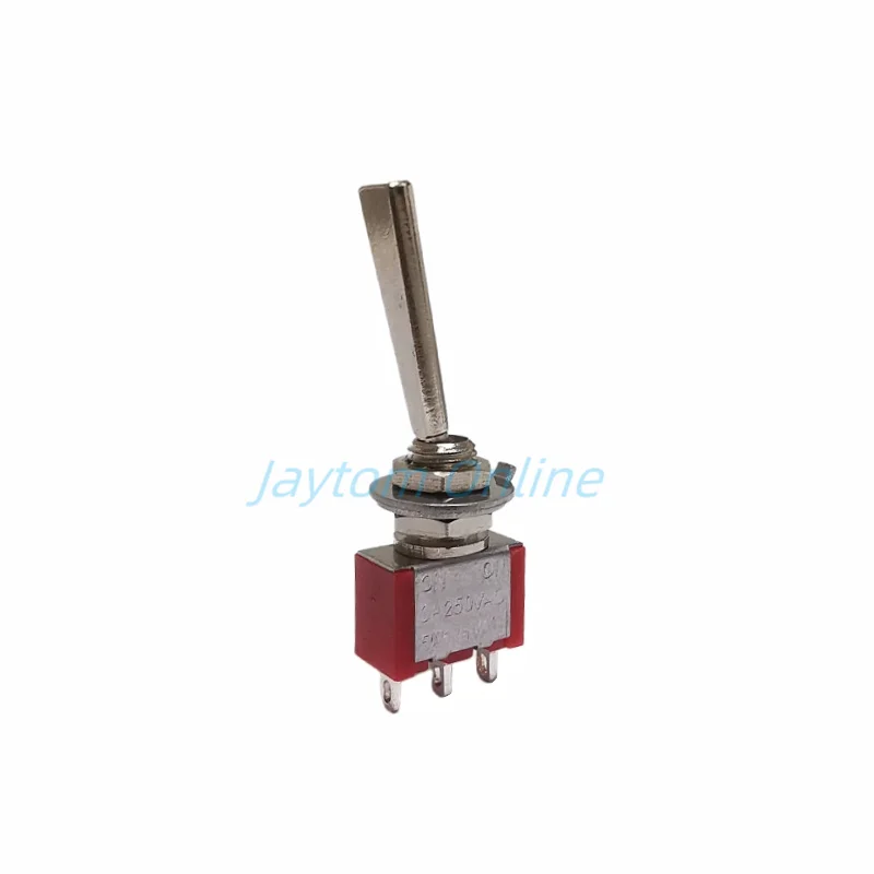 1pc 6mm długi płaski uchwyt mocowanie panelu Mini przełącznik przełącznik 3Pin 2 pozycje ON ON 5A125VAC blokowanie Model RC pilot