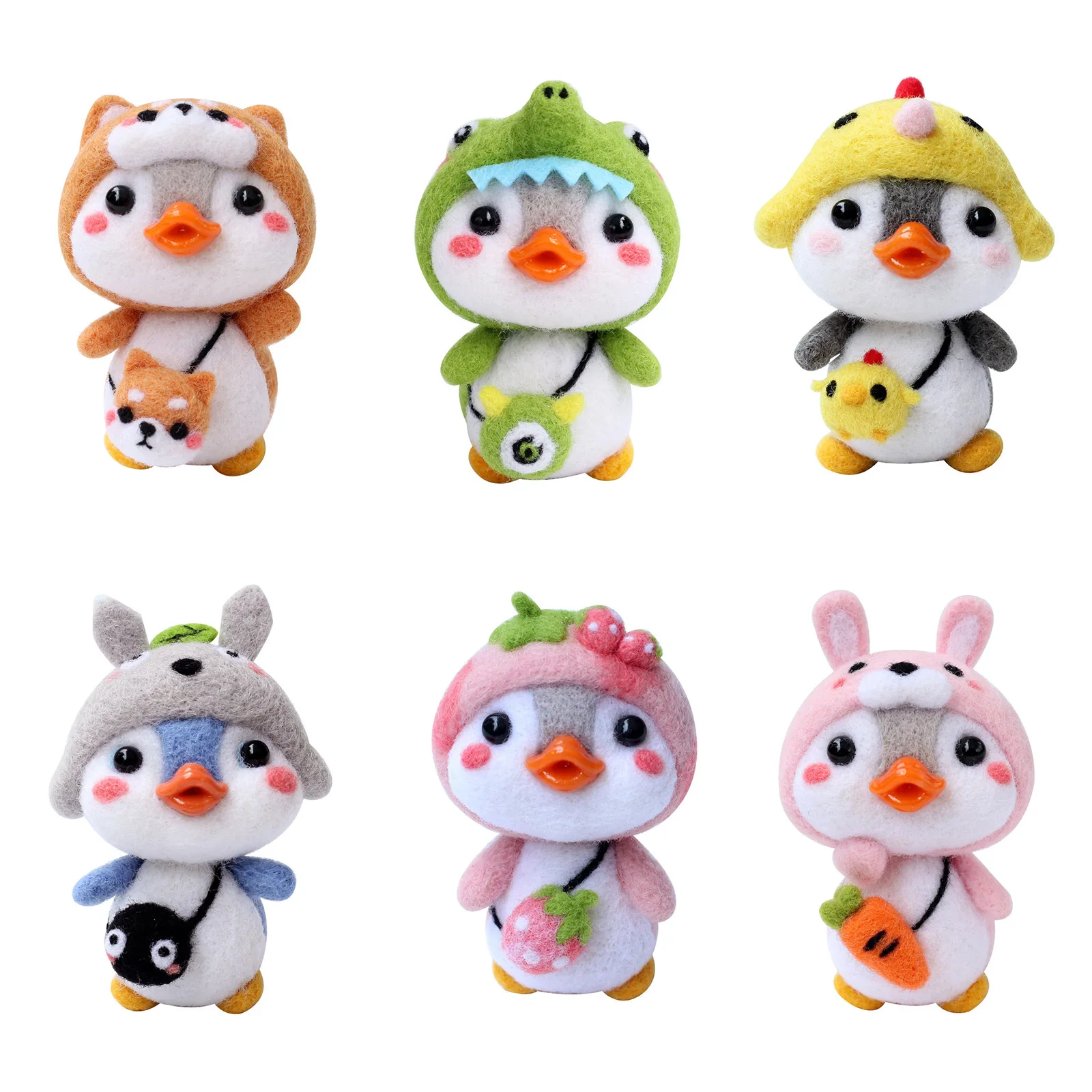 Felt DIY Package Cute Penguin Pattern Handmade DIY Poke Wool Felt Material Production Package Stitch Home Fun Adult Kids Fieltro