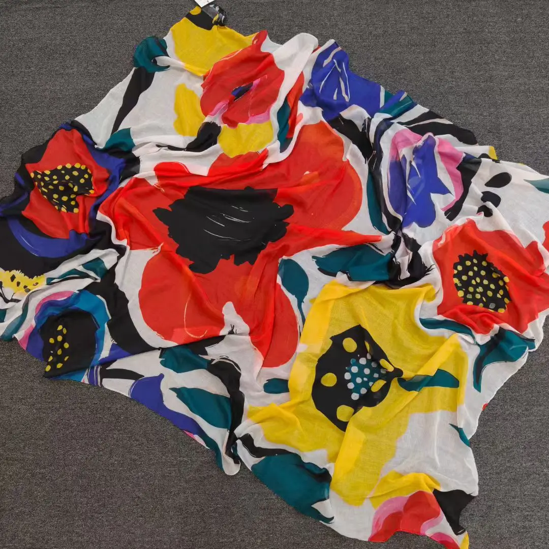 Bufanda rectangular estampada informal de moda española original de comercio exterior