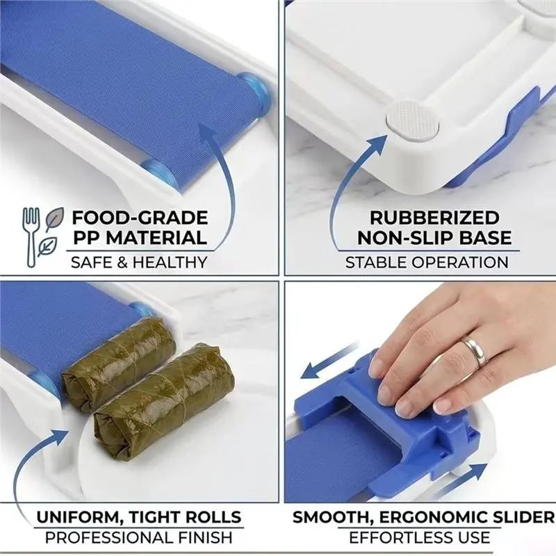 ABDJ-Dolma Maker Manual Vegetable And Meat Rolling Tool, 2PCS Lumpia And Grape Leaves Roller Machine, For Spring And Egg Wrapper