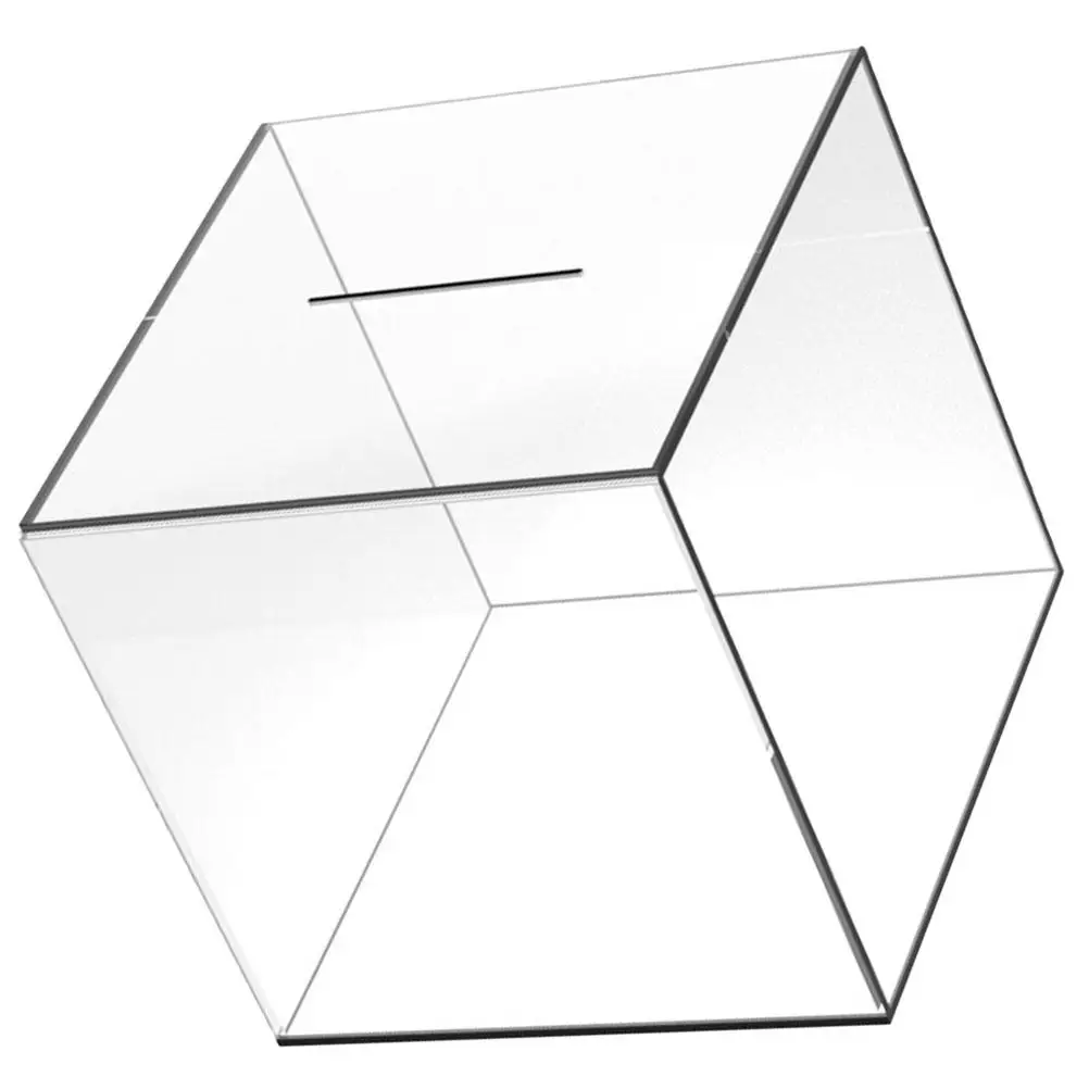 

Transparent Money Bank 15x15x15cm Acrylic Coin Container Kids Saving Piggy Bank Daily Use Home Accessories Desktop Storage