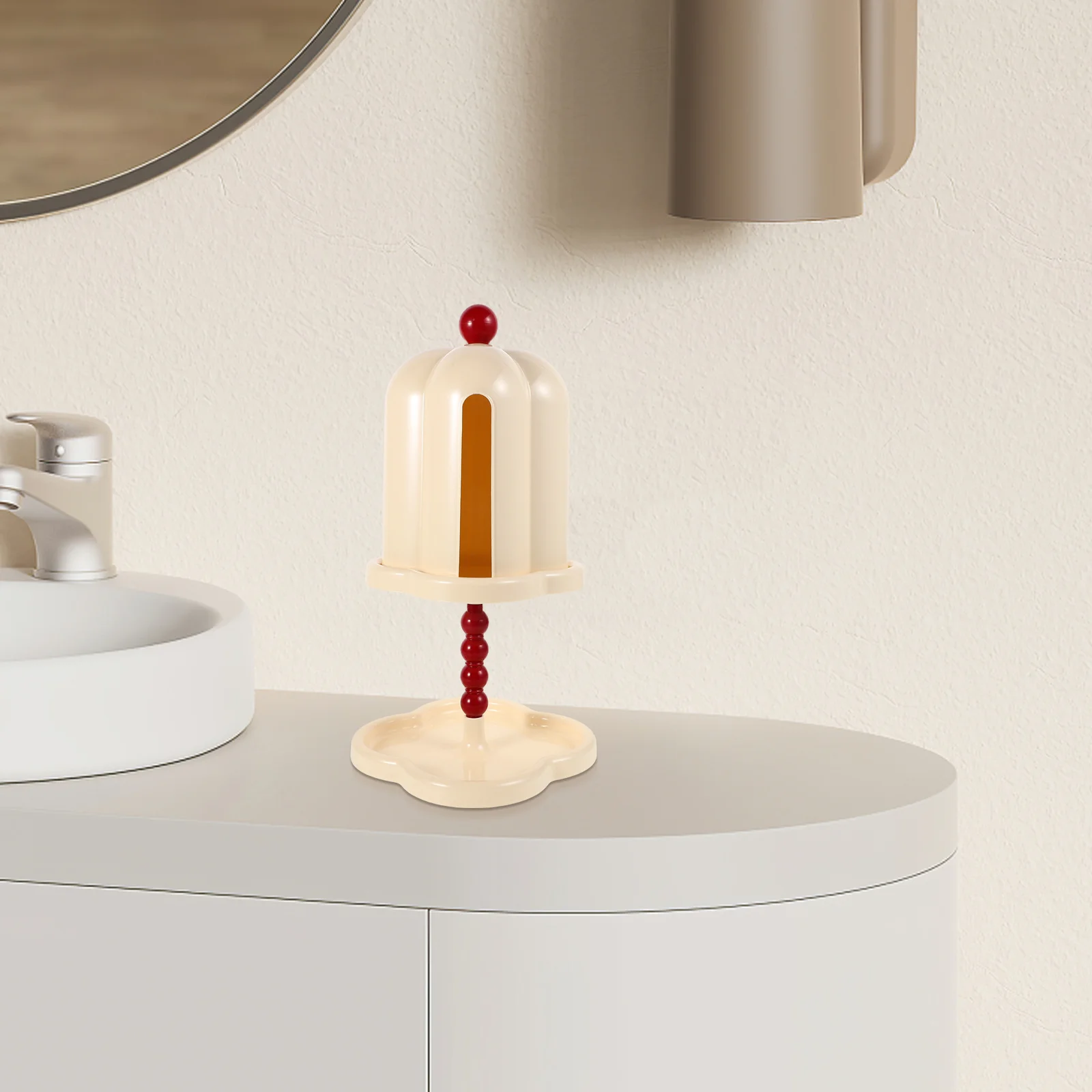 

Double-Layer Storage Box Sealed Lid Tissue Paper Holder Countertop Vanity Tray Coffee Table Tissue Box Organizer Trinket Tray