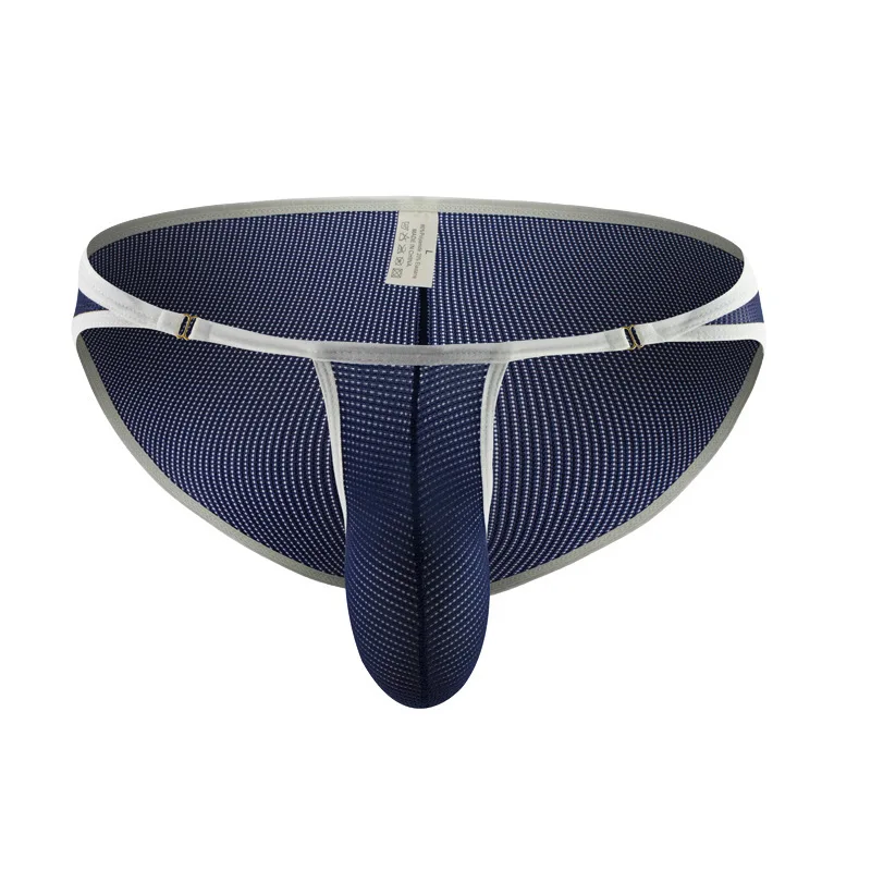 

Mesh High Fork Brief for Men Sexy Low-rise U Convex Pouch Panties Metal Buckle Breathable Comfort Soft Elastic Gays Erotic Tanga