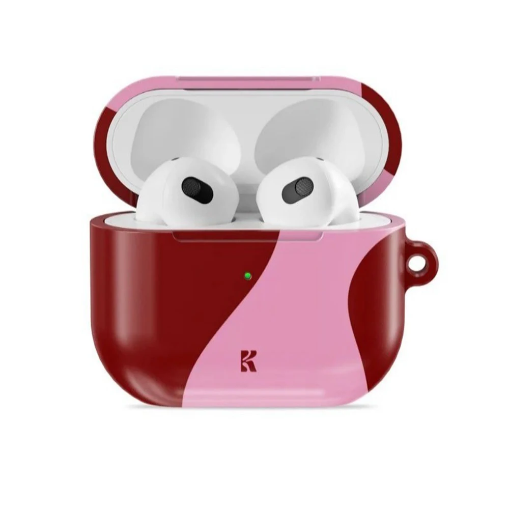 Pink Party Oxford Shockproof Protective Glossy HD Hard PC Cover Case For AirPods Earphone 1 2 3 Pro Pro2 With Metal Hook - view 4