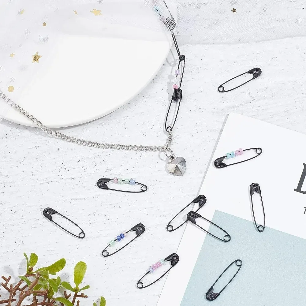 100 قطعة 1 "دبابيس الأمان السوداء دبابيس الأمان الملونة دبابيس الخياطة السائبة DIY بها بنفسك الحرفية صنع والملابس الحياكة غرزة ماركر #4