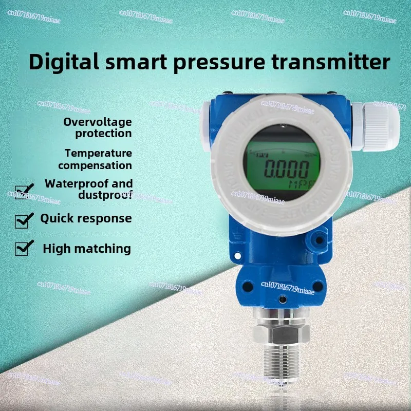 2088 Pressure Transmitter with Digital Display 4-20ma Diffusion Silicon Temperature Sensor Explosion-proof Vacuum Hydraulic