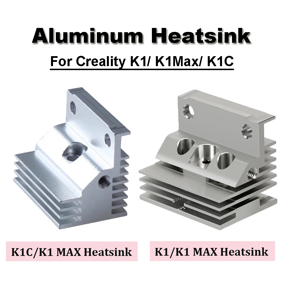 Aluminum Heatsink For Creality K1/ K1Max Extruder Hotend For Creality K1Max/ K1C All metal Heat Sink 3D Printer Parts