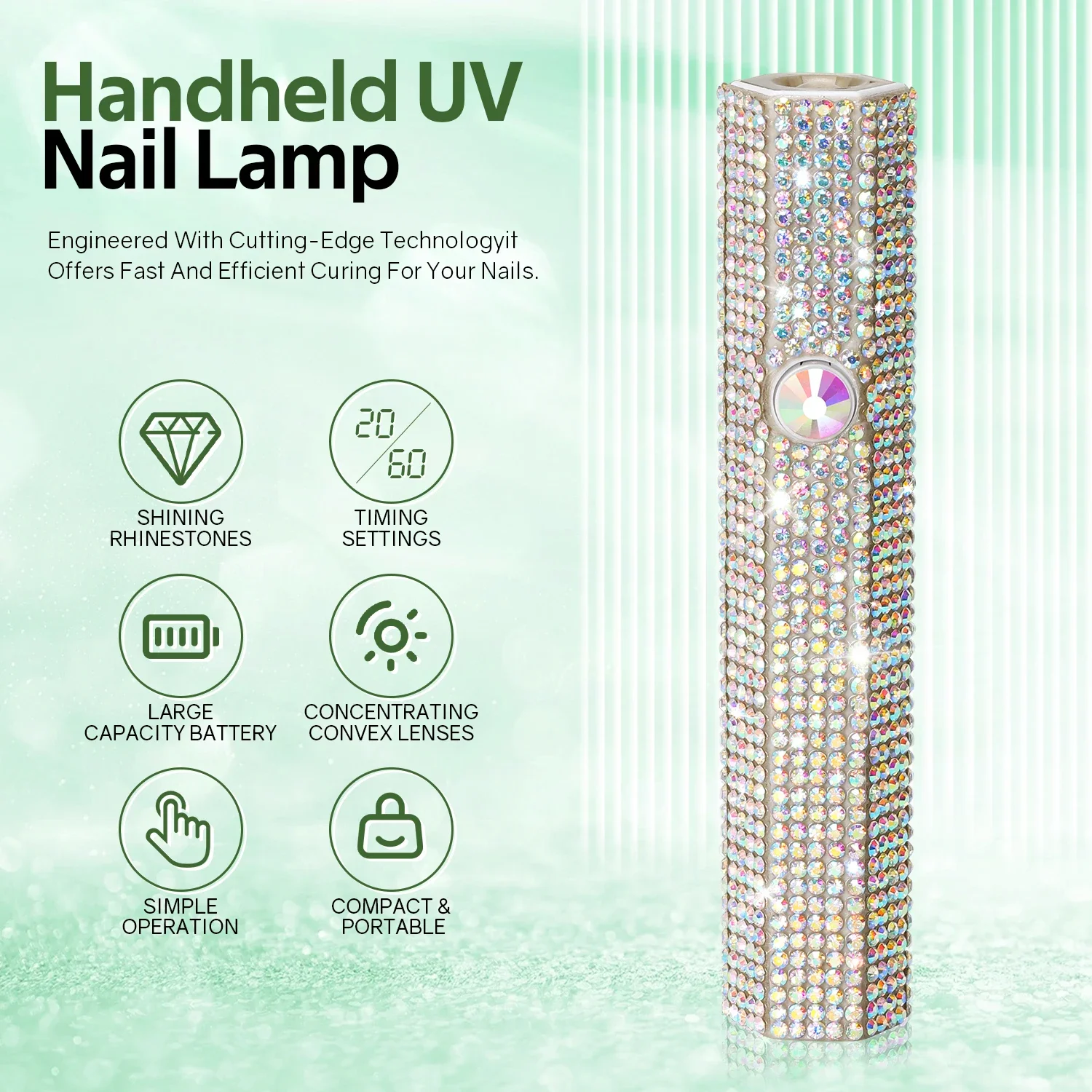 UV LED 네일 램프 네일 장비 젤 폴리쉬 건조 램프 네일 용품 휴대용 충전식 네일 램프 네일 광선요법 기계