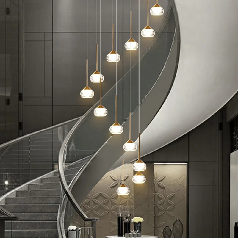 

Подвесной светильник с каплями воды, современная лестница, светодиодная люстра, вилла, лестничная клетка, гостиная, спальня, прикроватная потолочная подвесная лампа для помещения