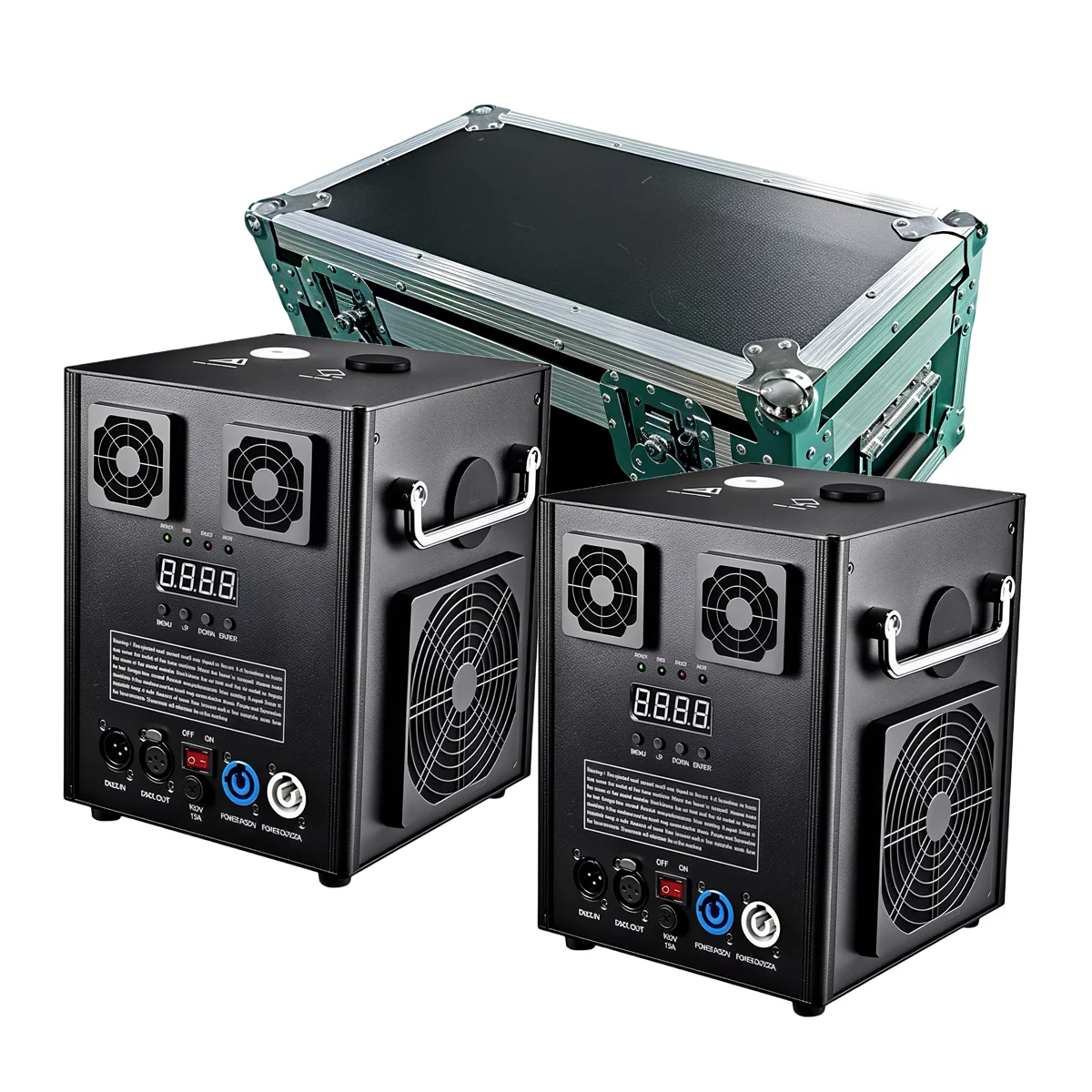 Metal Flight Case 2in1 4in1 Firework Machine Stage Equipment Road Case Portable Black with Wheel Remote Control