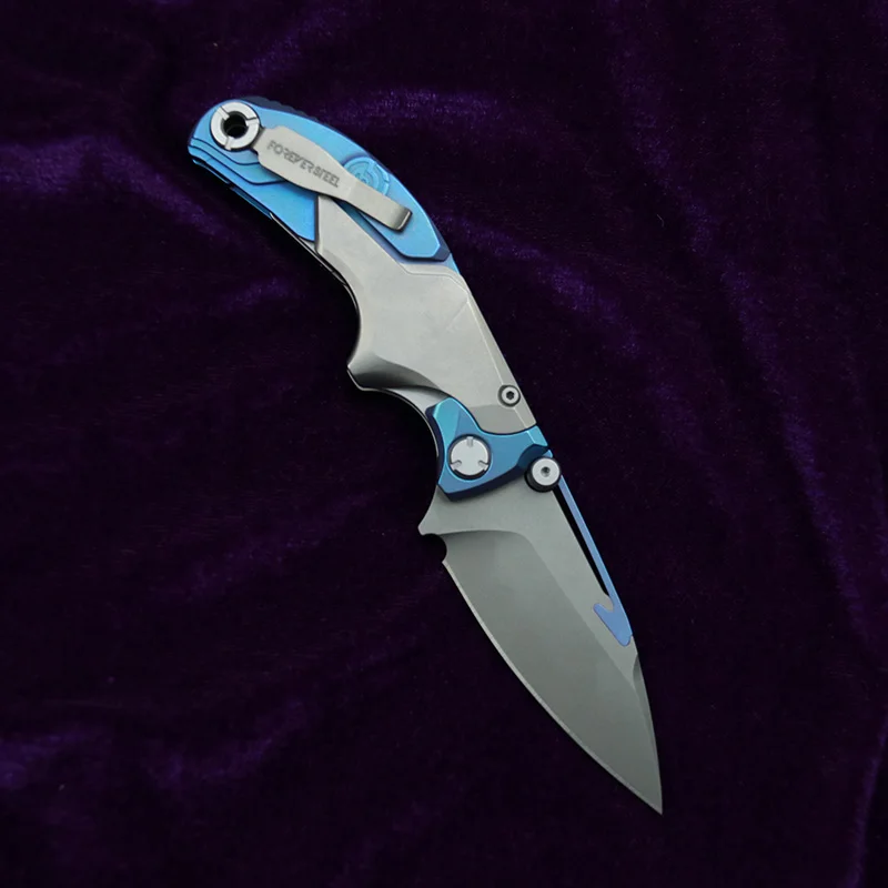 LEMIFSHE FS 100% M390 blade titanium handle deformable hunting tactical EDC tool folding camping utility knife